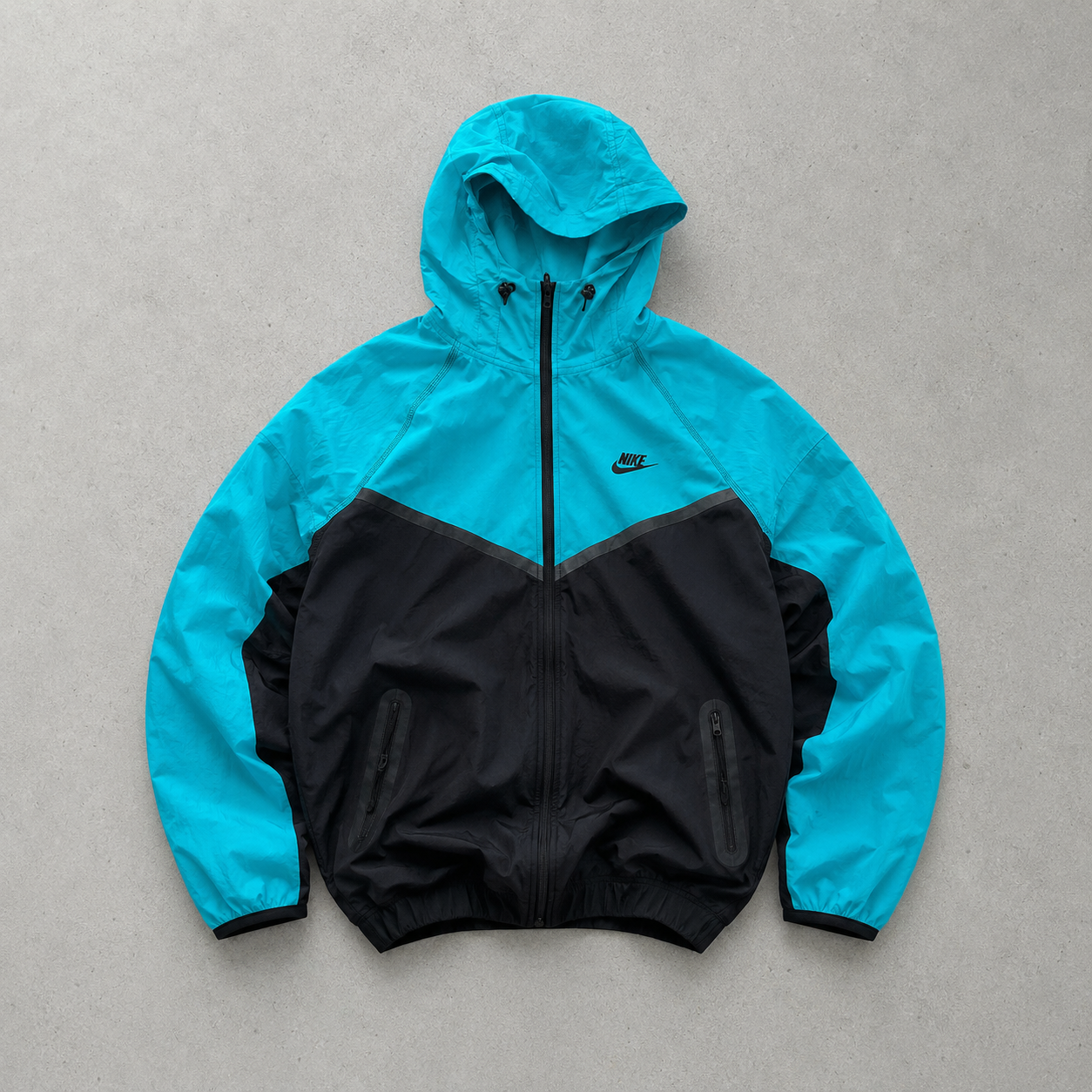 Nike Windbreaker Turquoise Black Rare (L)