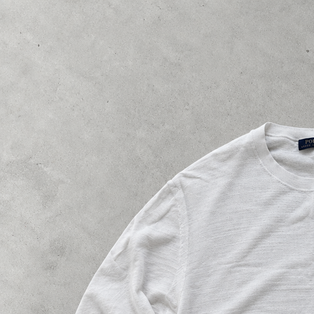 Ralph Lauren Sweater White Stitched Logo Rare (XXL)
