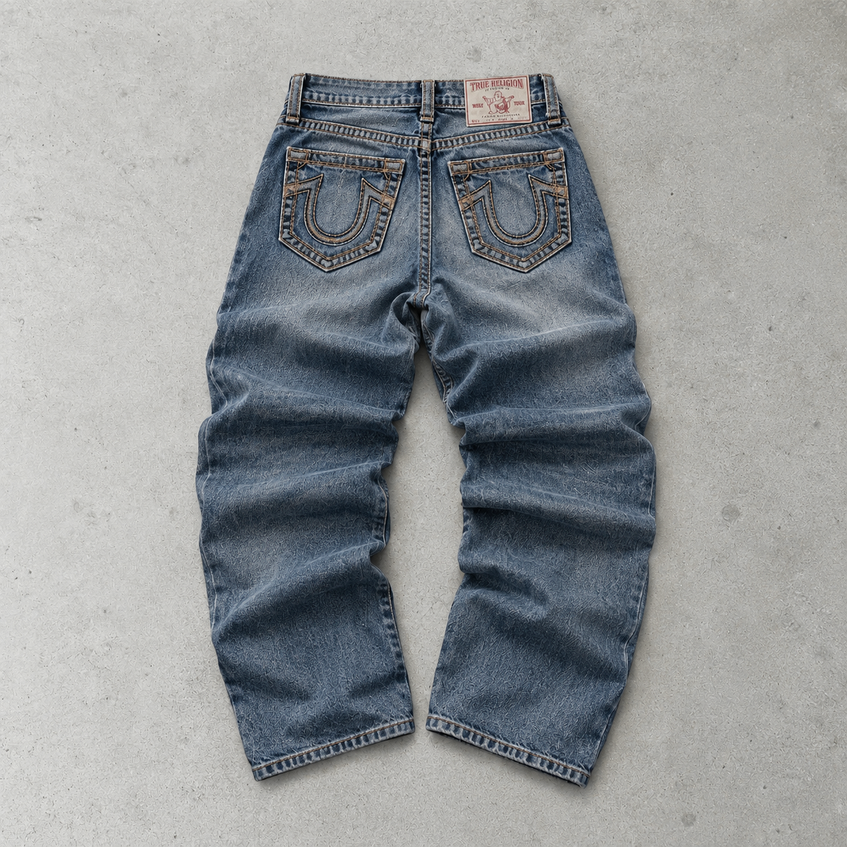 2000er True Religion Straight Fit Jeans Blue Rare (M)