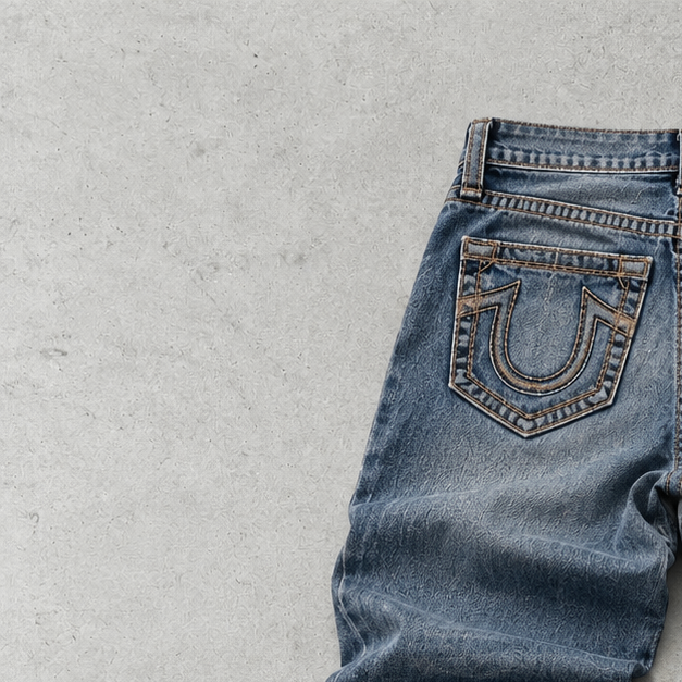 2000er True Religion Straight Fit Jeans Blue Rare (M)