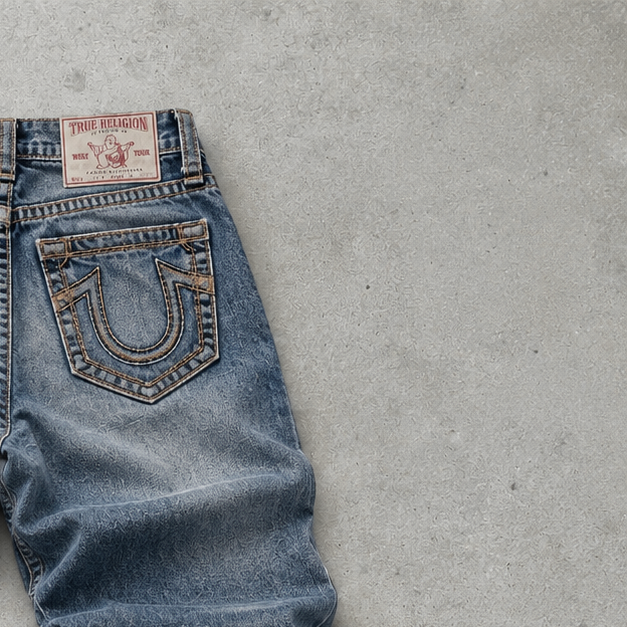 2000er True Religion Straight Fit Jeans Blue Rare (M)