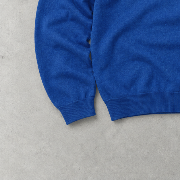 Ralph Lauren Sweater Blue Stitched Logo Rare (XXL)
