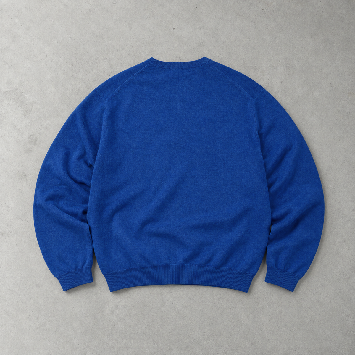 Ralph Lauren Sweater Blue Stitched Logo Rare (XXL)