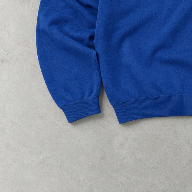Ralph Lauren Sweater Blue Stitched Logo Rare (XXL)