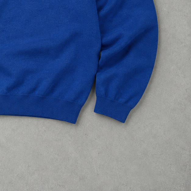 Ralph Lauren Sweater Blue Stitched Logo Rare (XXL)
