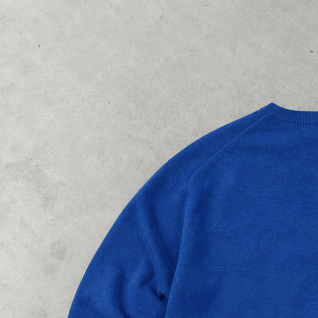 Ralph Lauren Sweater Blue Stitched Logo Rare (XXL)