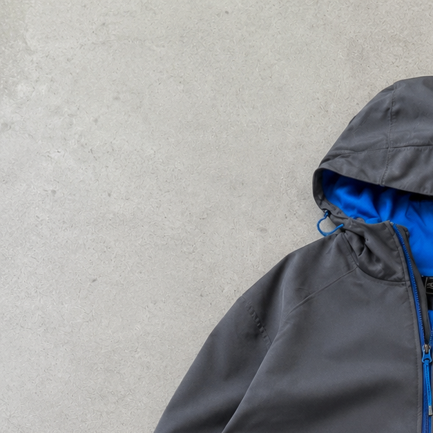 90s The North Face Softshell Jacket Grey, Blue Rare (XL)
