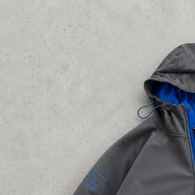 90s The North Face Softshell Jacket Grey, Blue Rare (XL)