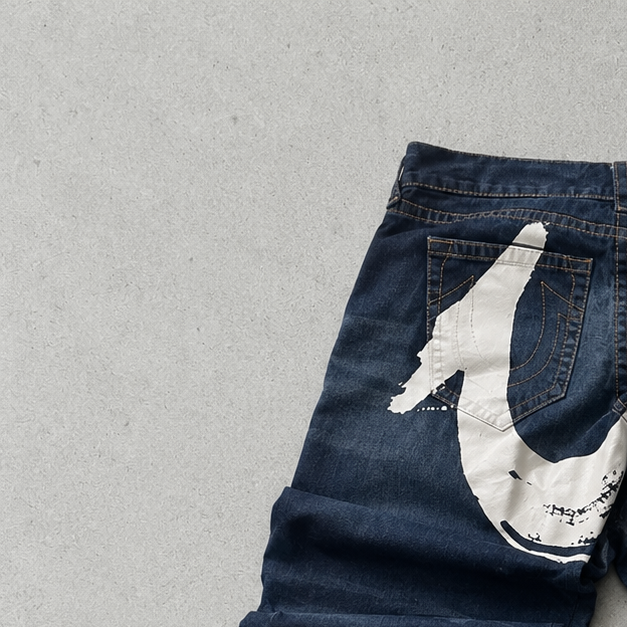 Vintage True Religion Ricky Jeans Marineblau Limited (XL)