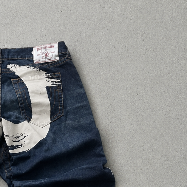 Vintage True Religion Ricky Jeans Marineblau Limited (XL)