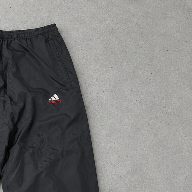 Y2K Adidas Jacket Black Limited Stitched Logo (L)