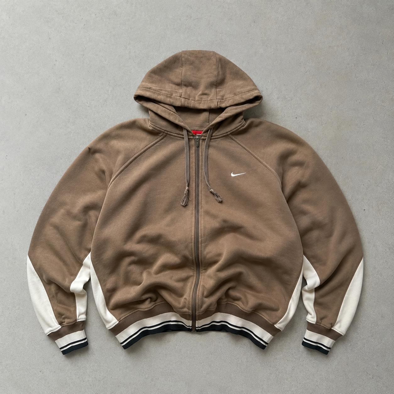 Y2K Nike Hoodie Beige, Brown Limited (S)