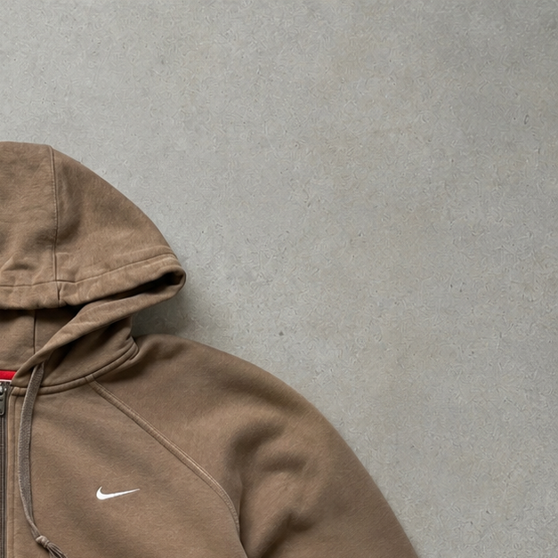 Y2K Nike Hoodie Beige, Brown Limited (S)