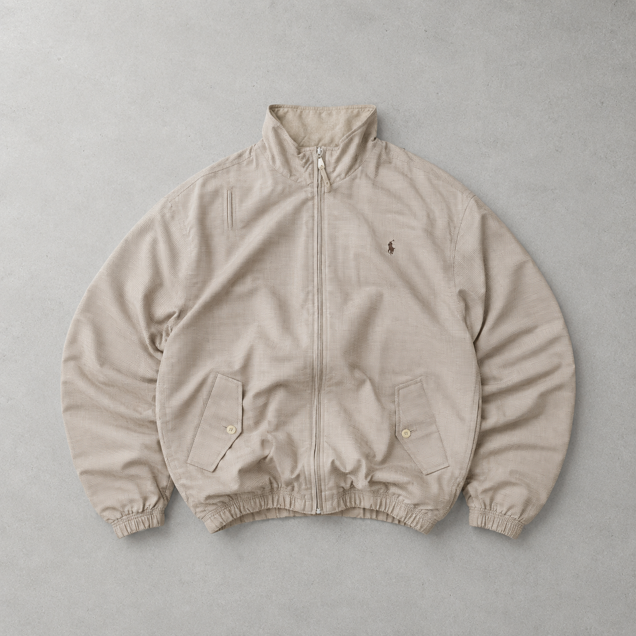 90s Ralph Lauren Harrington Jacket Beige, Khaki Rare (L)