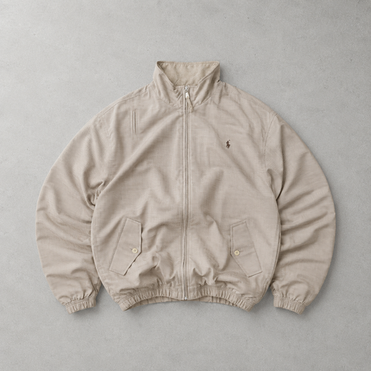 90s Ralph Lauren Harrington Jacket Beige, Khaki Rare (L)