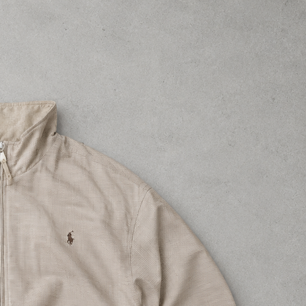 90s Ralph Lauren Harrington Jacket Beige, Khaki Rare (L)