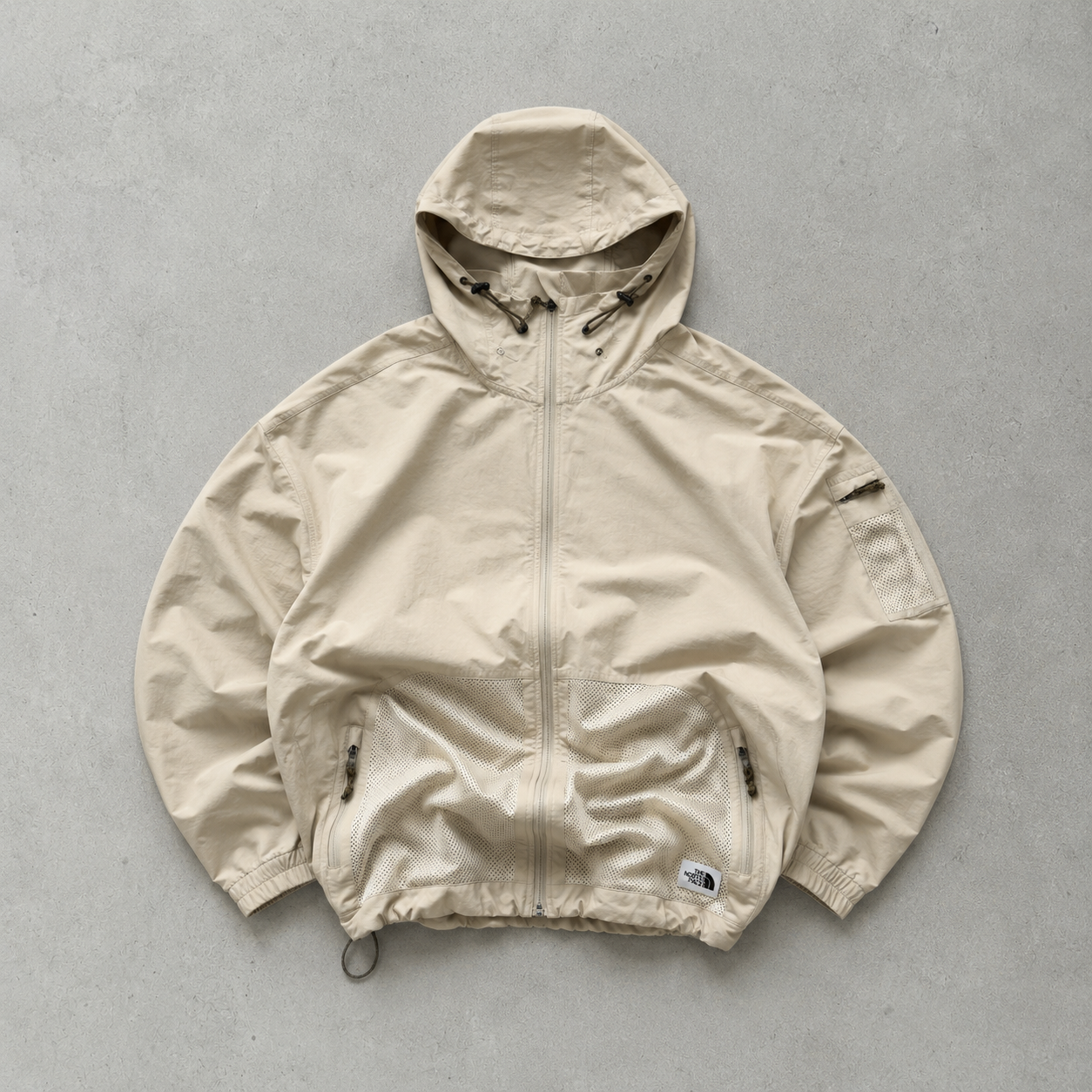 The North Face Windbreaker Cream, Beige Rare (M)