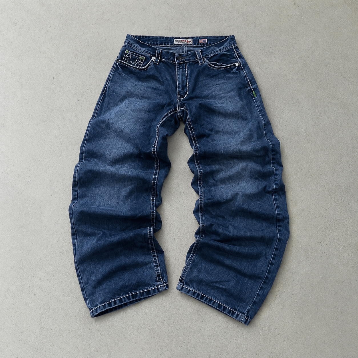 Y2K True Religion Jeans Marineblau, Schwarz Rare (W33 | DE 48)