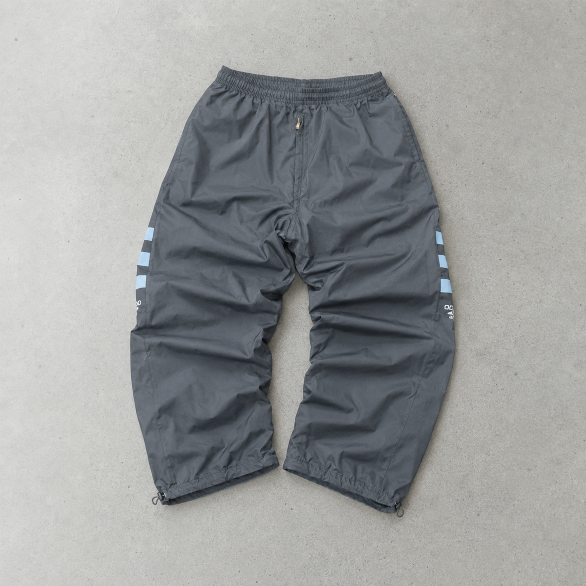 Y2K Adidas Track Pants Grau, Blau Rare (Size XL) Stitched Logo