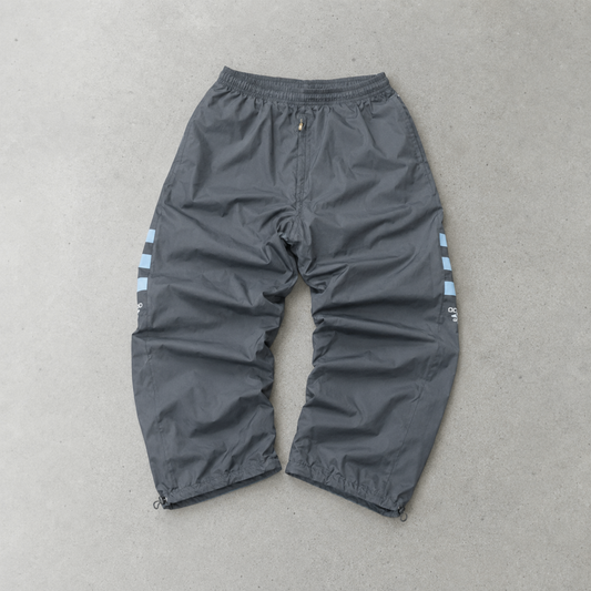 Y2K Adidas Trainingshose Grau, Blau, selten (Größe XL), gesticktes Logo