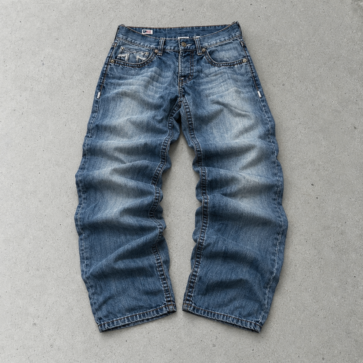 Y2K True Religion Straight Fit Jeans Blue Limited Stitched Logo (W31 | DE 46)