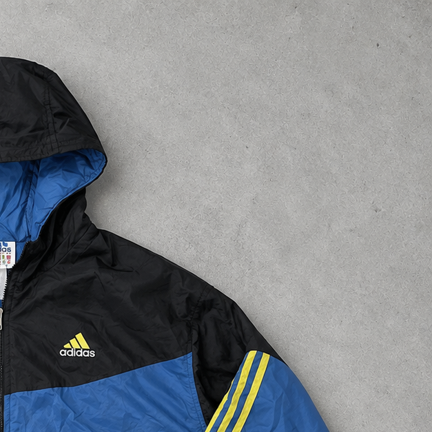 Adidas Windbreaker Blue / Black Rare (M)
