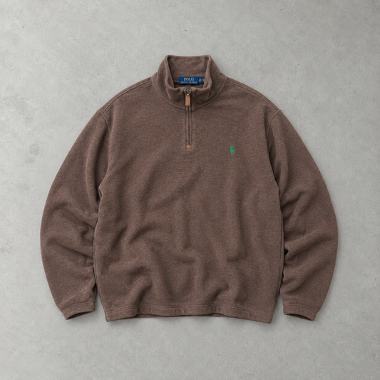 Ralph Lauren Sweater Braun Stitched Logo Rare (L)