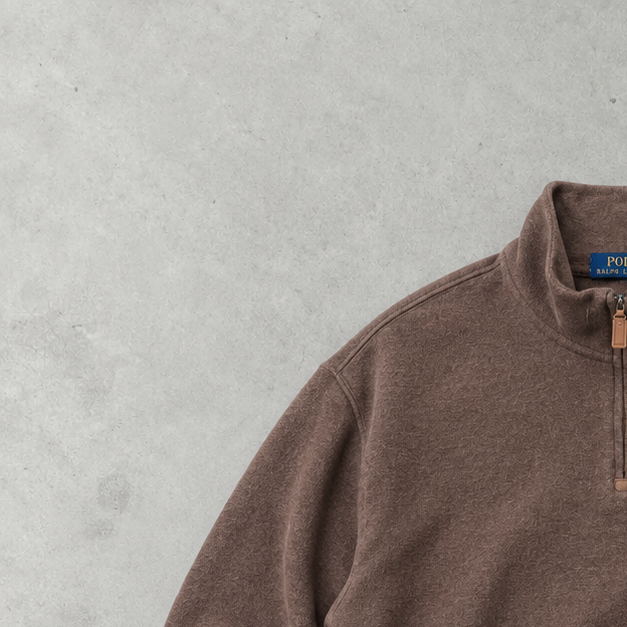 Ralph Lauren Sweater Braun Stitched Logo Rare (L)
