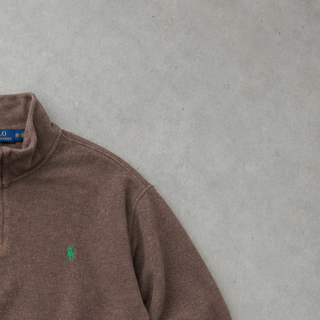 Ralph Lauren Sweater Braun Stitched Logo Rare (L)