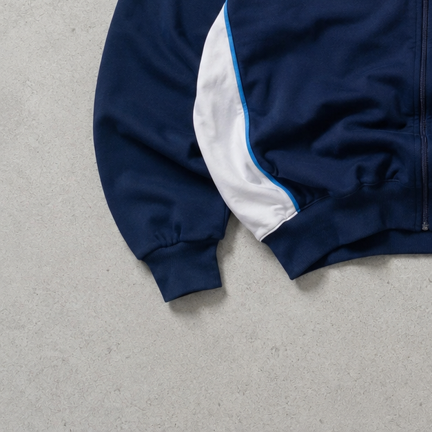 90s Y2K Reebok Windbreaker Navy / White Limited Stitched Logo (L)