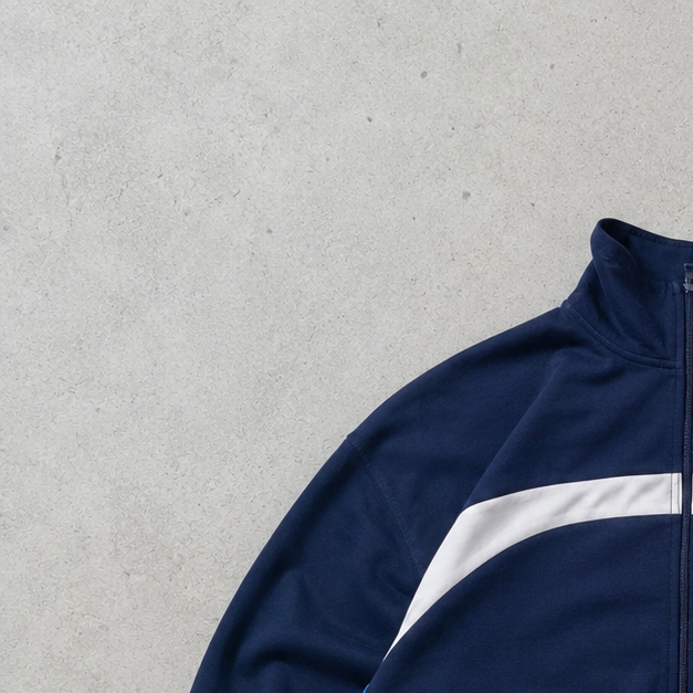 90s Y2K Reebok Windbreaker Navy / White Limited Stitched Logo (L)