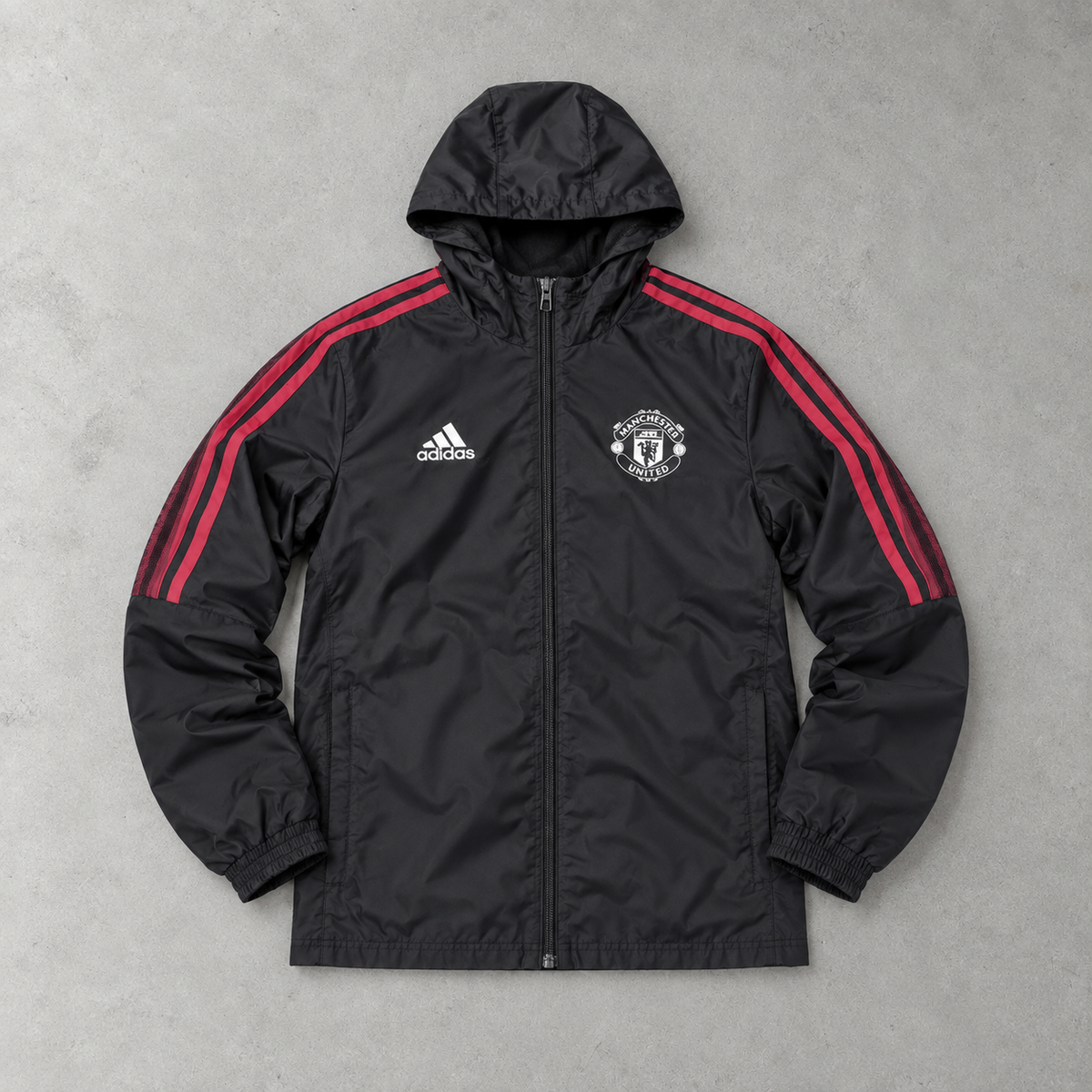 Manchester United Adidas Jacket Black / White Limited (S)