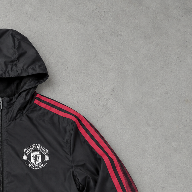 Manchester United Adidas Jacket Black / White Limited (S)