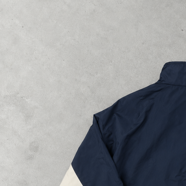 90s Nike Windbreaker Weiß, Marineblau Limited (XXL)