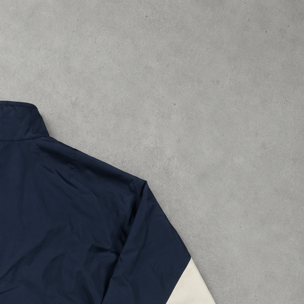 90s Nike Windbreaker Weiß, Marineblau Limited (XXL)