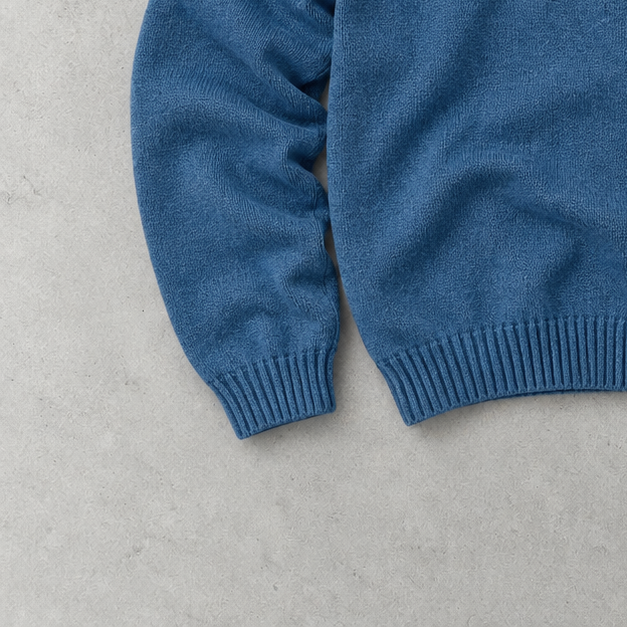 Ralph Lauren Sweater Blue Stitched Logo Rare (S)