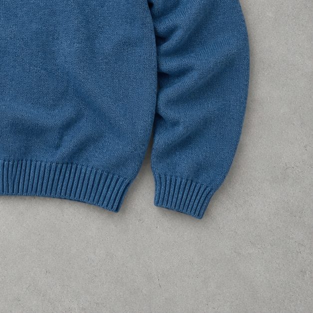 Ralph Lauren Sweater Blue Stitched Logo Rare (S)