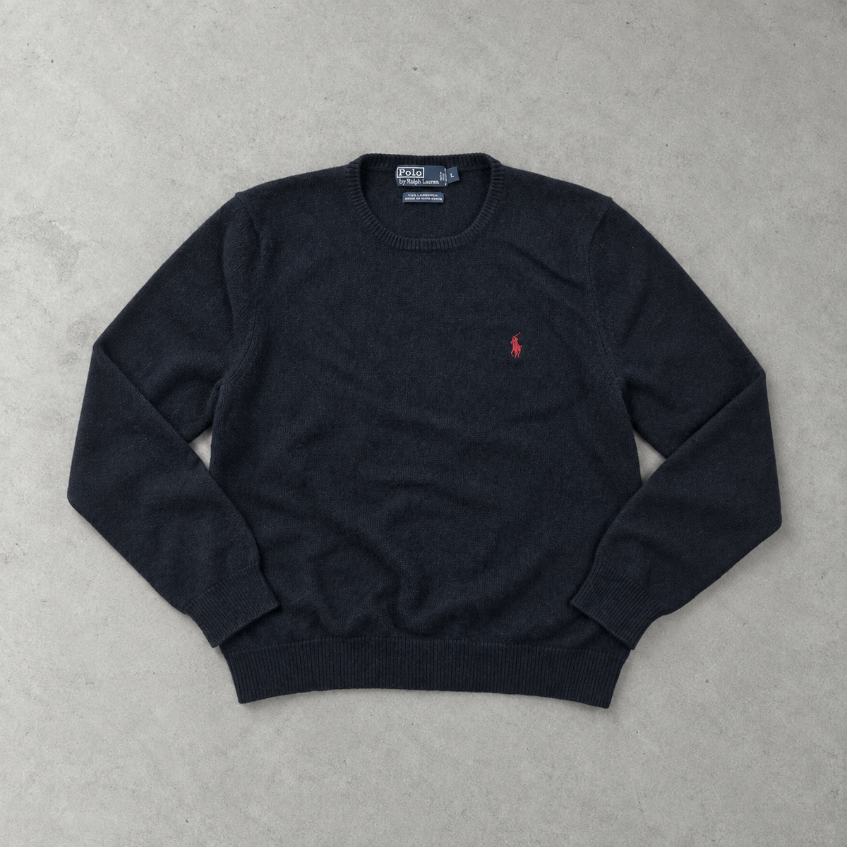 Ralph Lauren Crewneck Sweater Marineblau Rare (L)