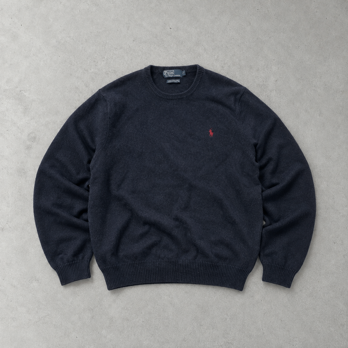 Ralph Lauren Crewneck Sweater Marineblau Rare (L)