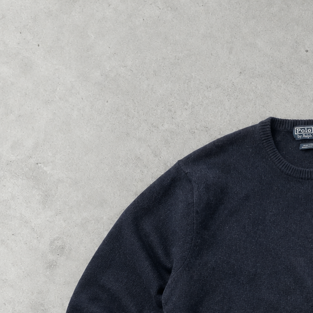 Ralph Lauren Crewneck Sweater Marineblau Rare (L)
