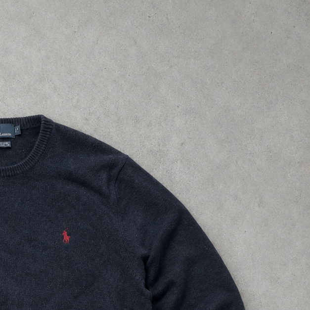 Ralph Lauren Crewneck Sweater Marineblau Rare (L)