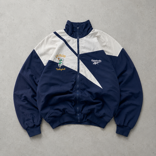 90s Reebok Windbreaker Navy / White Rare Stitched Logo (S)