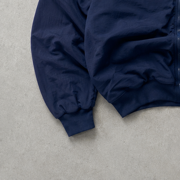90s Reebok Windbreaker Navy / White Rare Stitched Logo (S)