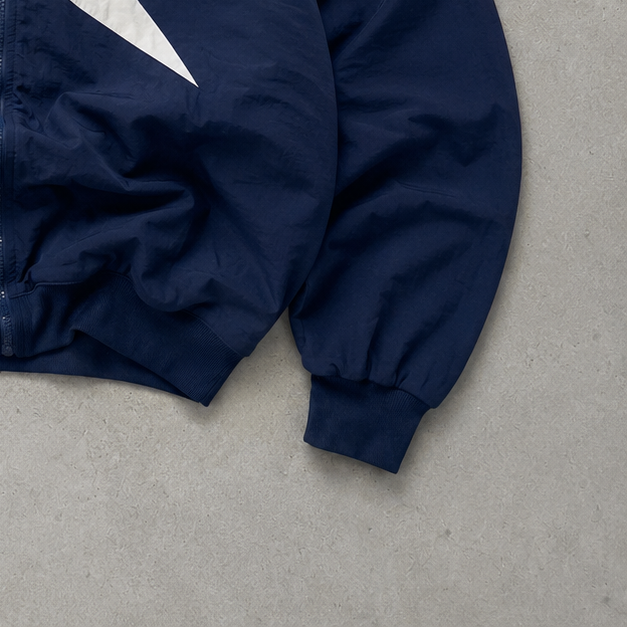 90s Reebok Windbreaker Navy / White Rare Stitched Logo (S)