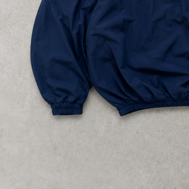 90s Reebok Windbreaker Navy / White Rare Stitched Logo (S)