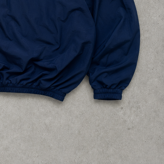90s Reebok Windbreaker Navy / White Rare Stitched Logo (S)