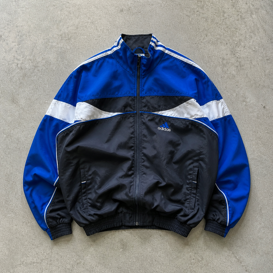 Adidas Jacket Blau, Schwarz Rare (L) Stitched Logo
