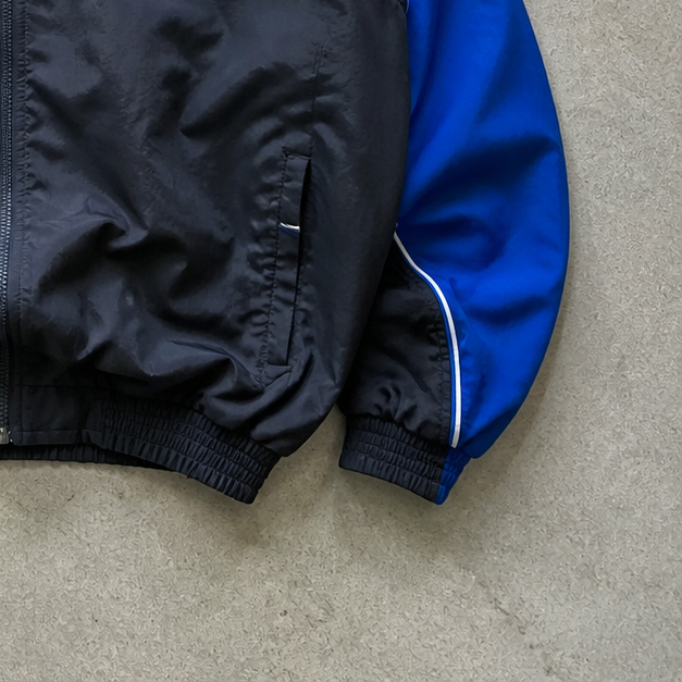 Adidas Jacket Blau, Schwarz Rare (L) Stitched Logo