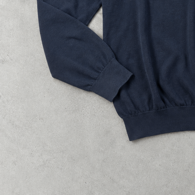 Polo Ralph Lauren Sweater Marineblau Rare (L) Stitched Logo