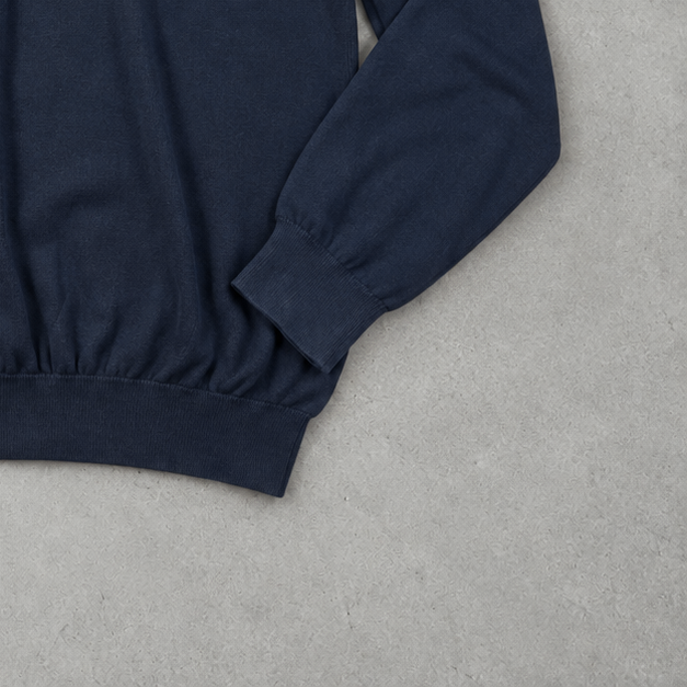Polo Ralph Lauren Sweater Marineblau Rare (L) Stitched Logo